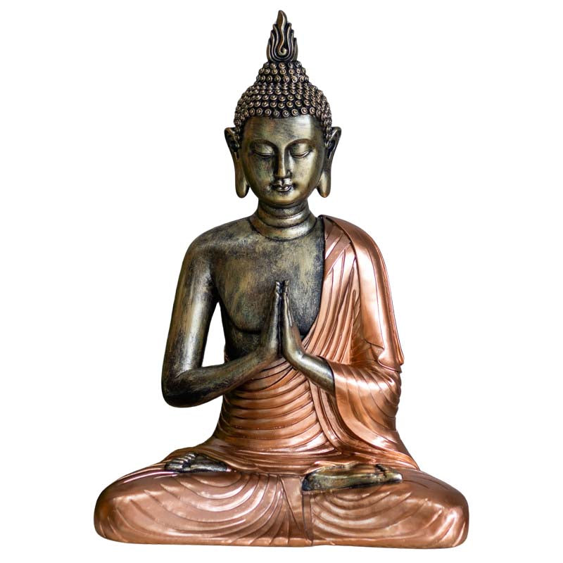 Escultura Buda Thai Zen em Resina 50cm