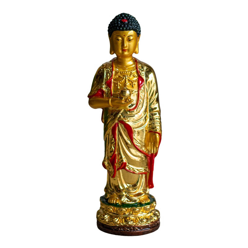 Estatueta Buddha em Pé Gold em Resina buda,budismo,estatuetas,misticos,oriental,unisex
