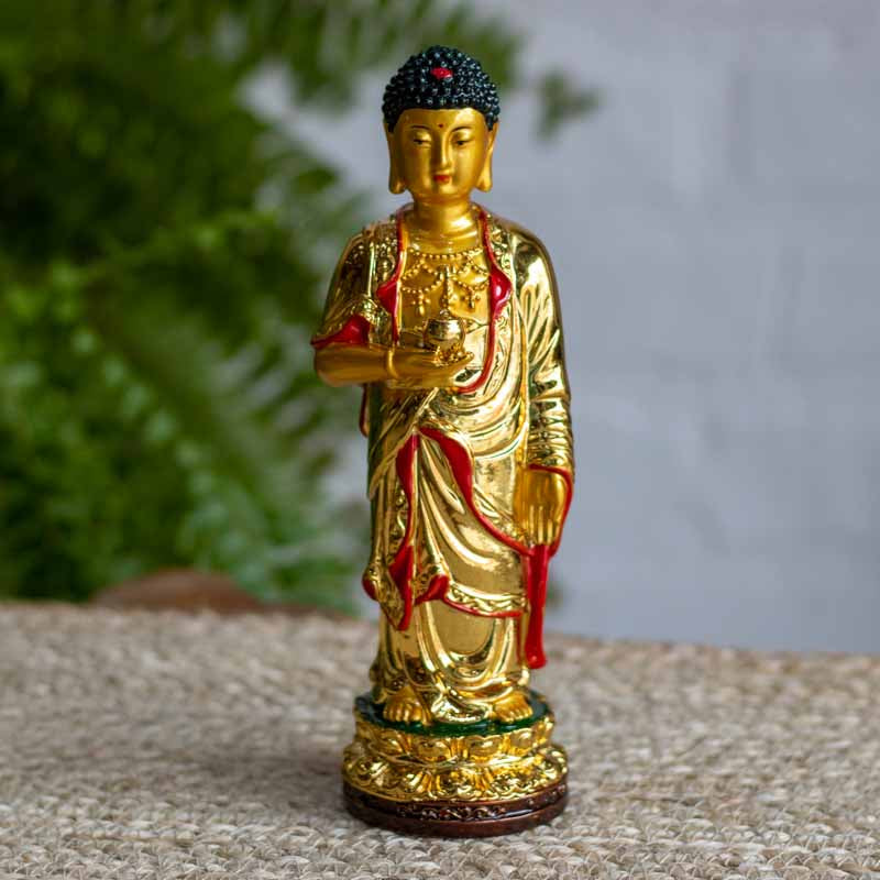 Estatueta Buddha em Pé Gold em Resina buda,budismo,estatuetas,misticos,oriental,unisex

