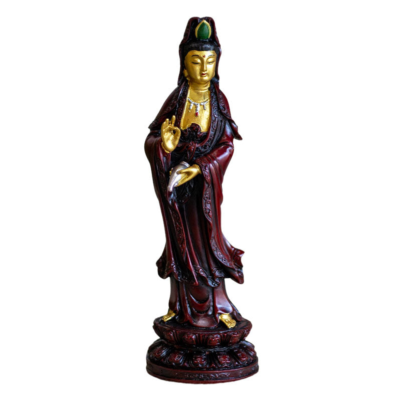 Estatueta Decorativa Deusa Kuan Yin 20cm budismo,divindade,elas,estatuetas,kuan yin