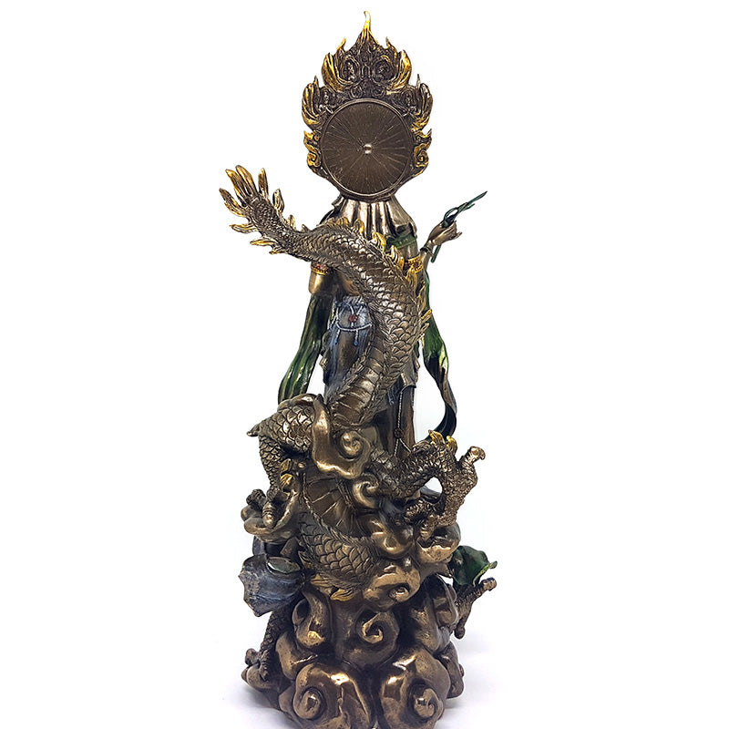 Estatueta da Deusa Budista Kuan Yin e Dragão estatuetas