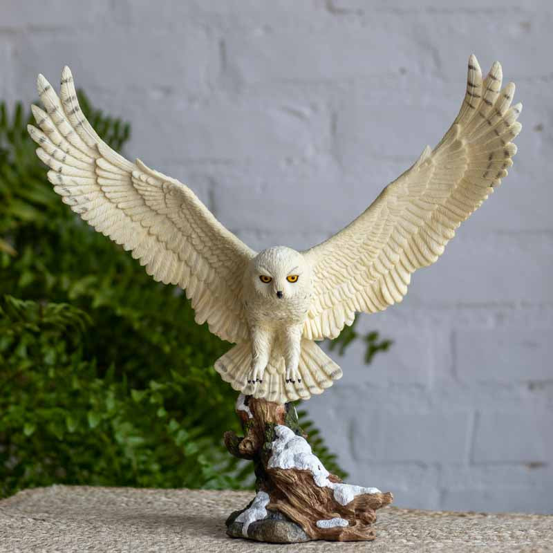 Estatueta Coruja Voando Sabedoria 35cm animais,coruja,elas,estatuetas,misticos,realistas,veronese