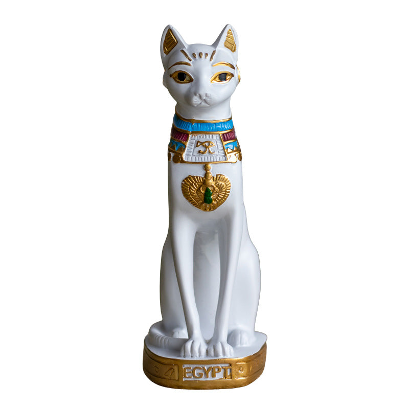 Estatueta Deusa Bastet Branca | Arte Egípcia bastet,divindade,egipcias,elas,estatuetas