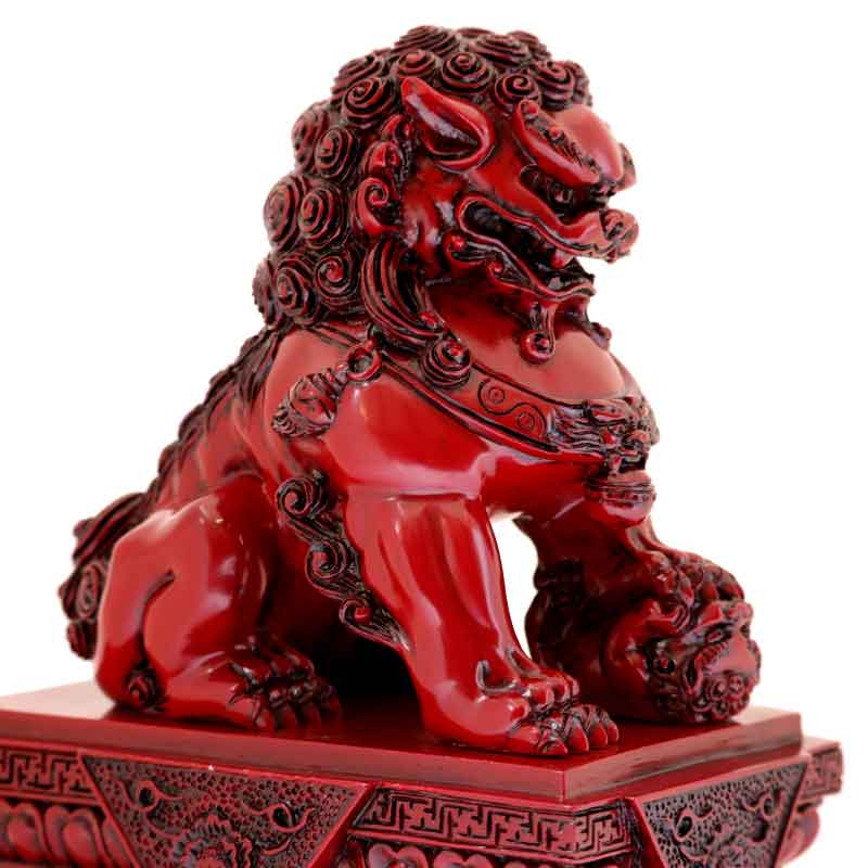 Estatuetas Decorativas Guardiões Leões Fu 15cm animais,budismo,eles,estatuetas,guardiao,oriental