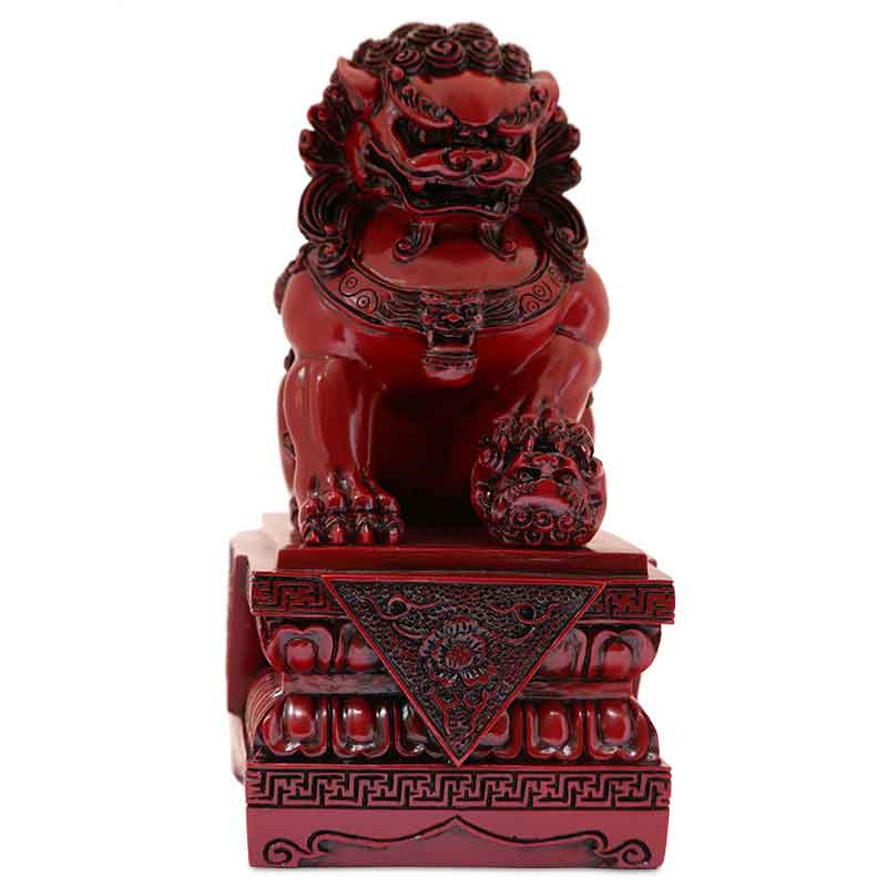 Estatuetas Decorativas Guardiões Leões Fu 15cm animais,budismo,eles,estatuetas,guardiao,oriental