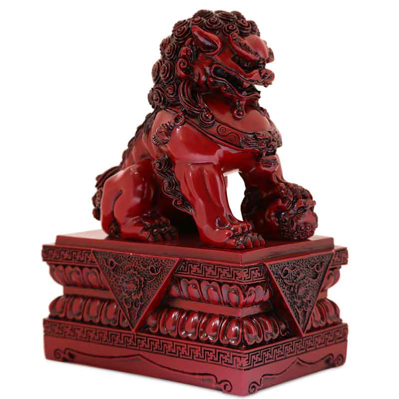 Estatuetas Decorativas Guardiões Leões Fu 15cm animais,budismo,eles,estatuetas,guardiao,oriental