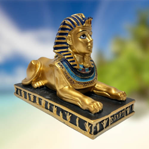 Enfeite / Estatueta Esfinge Egípcia Gold 12cm egipcias,esfinge,estatuetas,farao,unisex