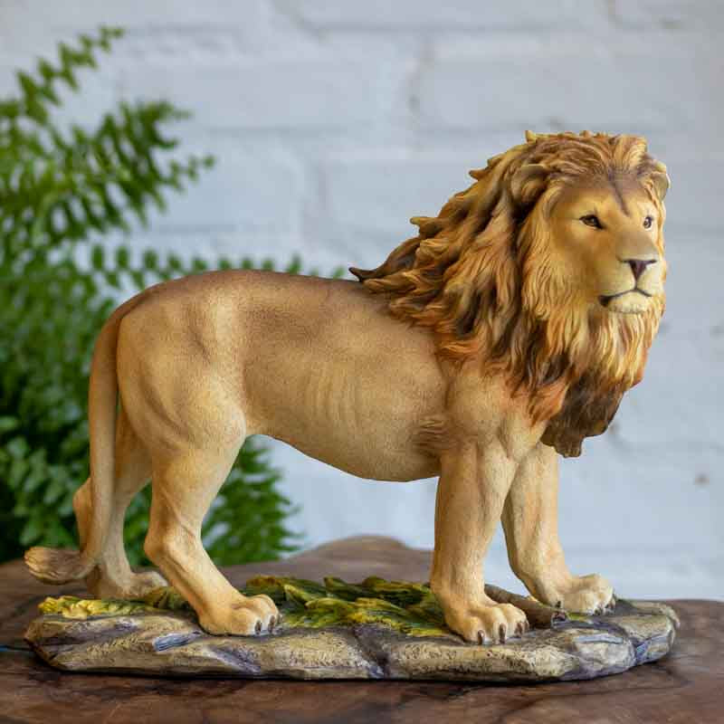 Estatueta Decorativa Leão Realista 30cm | Veronese animais,eles,estatuetas,leao,realista,veronese
