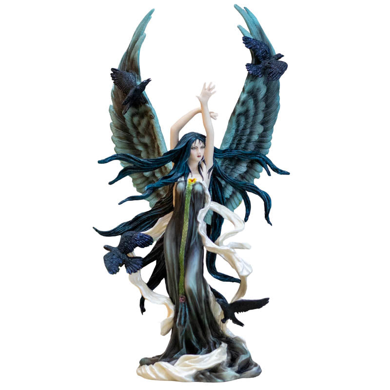 Estatueta Decorativa Deusa Celta Morrigan 30cm celtas,elas,elementais,estatuetas,morrigan,veronese