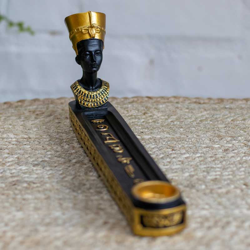 Enfeite / Incensário Divindade Nefertiti em Resina egipcias,elas,incensario,nefertiti