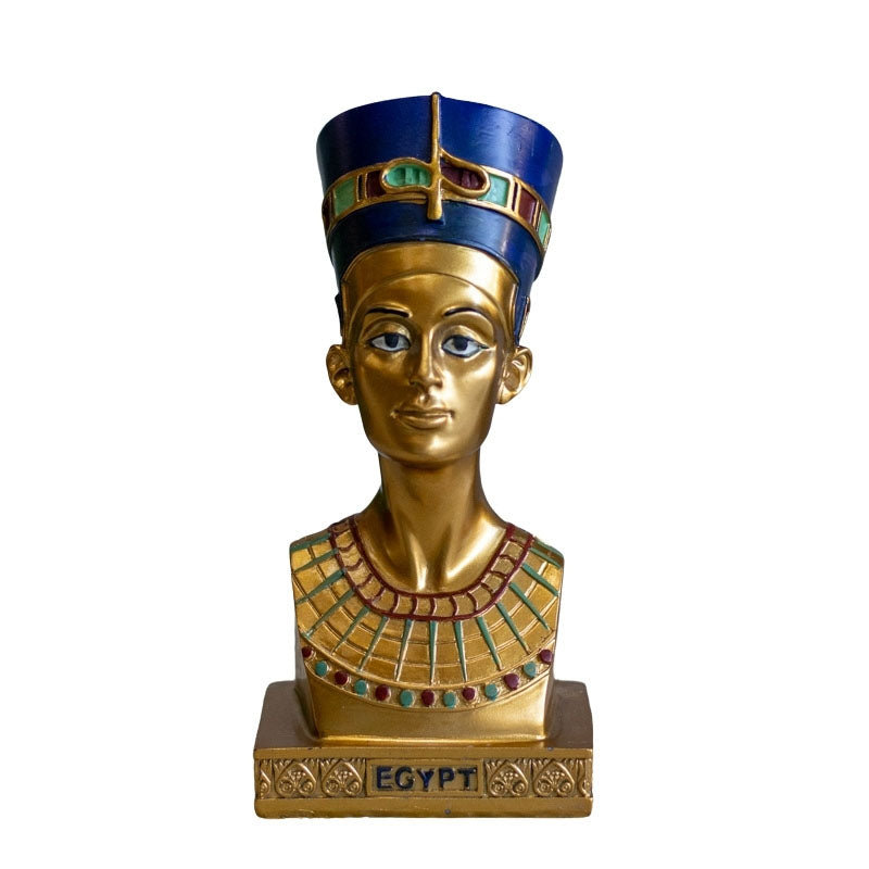 Enfeite / Estatueta Egípcia Nefertiti Dourada divindade,egipcias,elas,estatuetas,nefertiti