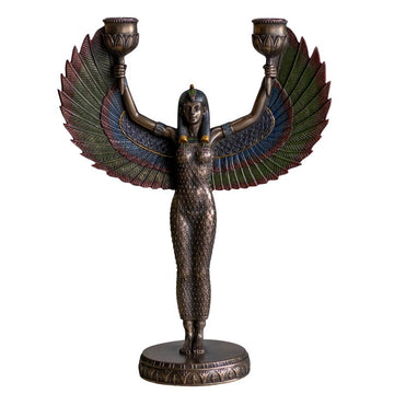 Estatueta Divindade Egípcia Ísis Maat em Resina divindade,egipcias,elas,estatuetas,isis,objetos outros,veronese