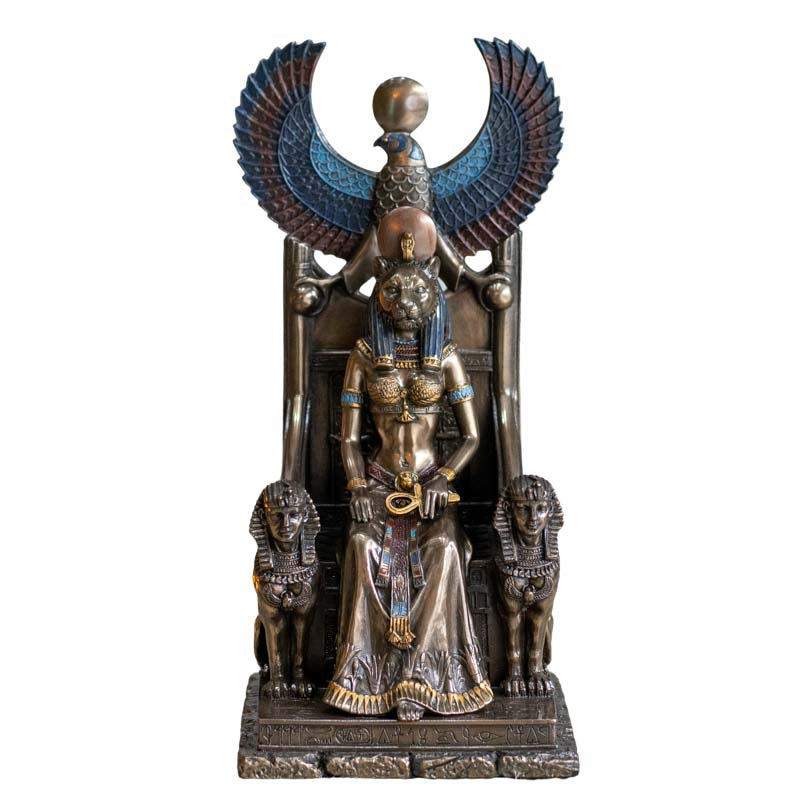 Estatueta Sekmet Deusa Egípcia da Guerra 27cm divindade,egipcias,eles,estatuetas,sekhmet,veronese