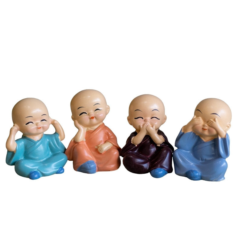 Enfeites / Estatueta Monges Budistas em Resina budismo,misticos,monge,oriental,resina,unisex