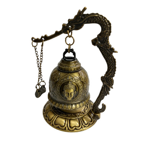 Enfeite Sino de Mesa Oriental | Buda Gold budismo,metal,objetos outros,unisex