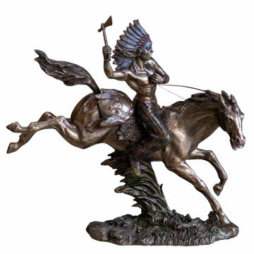 Estatueta Decorativa Guerreiro Sioux | Veronese Design animais,eles,estatuetas,guerreiro,sioux,veronese,xama
