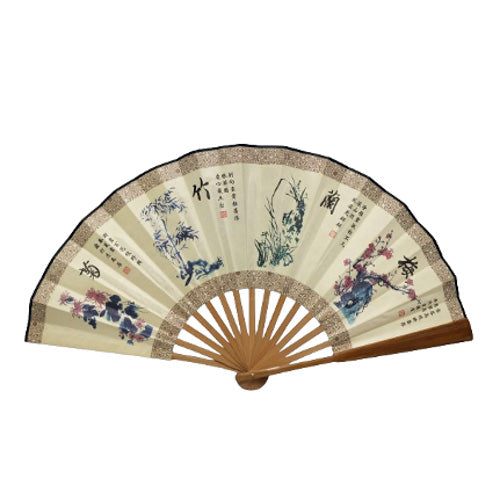Enfeite Leque Oriental Estampado | Presentes elas,leque,objetos outros,oriental