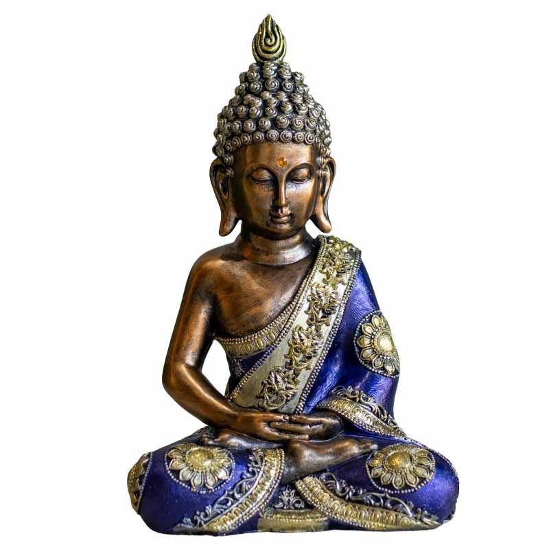 Estátua Decorativa Buda Meditando em Resina buda,budismo,estatuetas,misticos,oriental,unisex