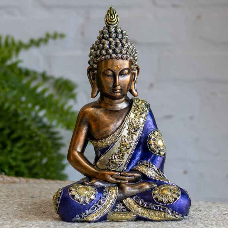 Estátua Decorativa Buda Meditando em Resina buda,budismo,estatuetas,misticos,oriental,unisex