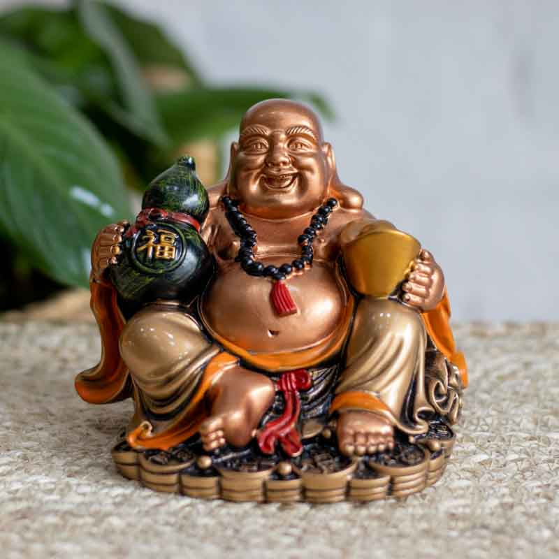 Enfeite / Estatueta Monge Budista Sentado budismo,estatuetas,misticos,monge,oriental,unisex