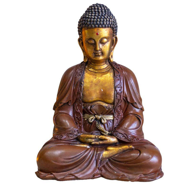 Estatueta de Buda Dourado Sentado | Arte Budista buda,budismo,estatuetas,misticos,oriental,unisex