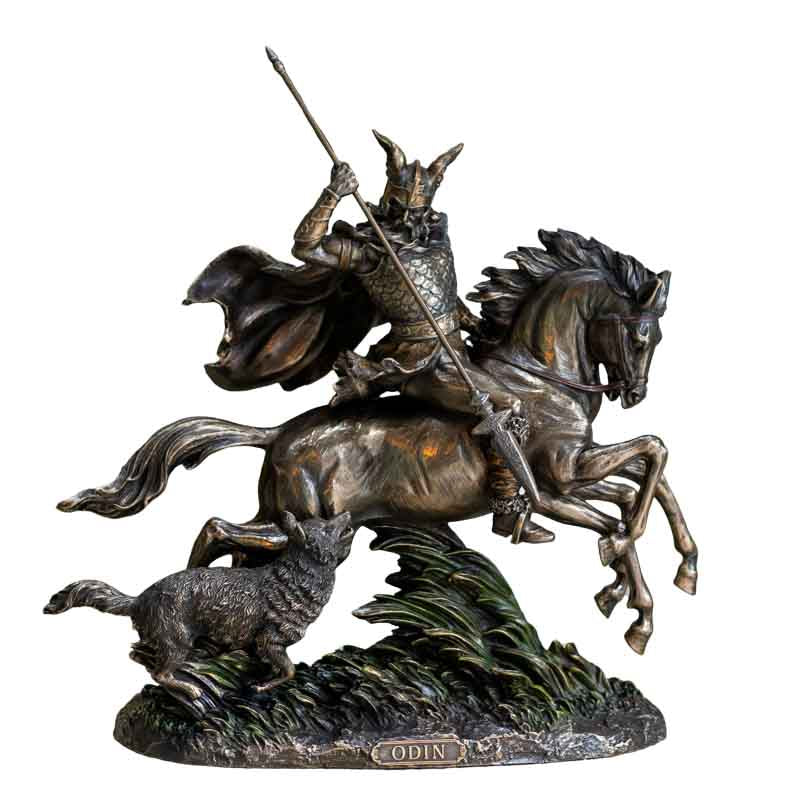 Estatueta Realista do Deus Nórdico Odin animais,divindade,eles,estatuetas,guerreiro,odin,outras,veronese