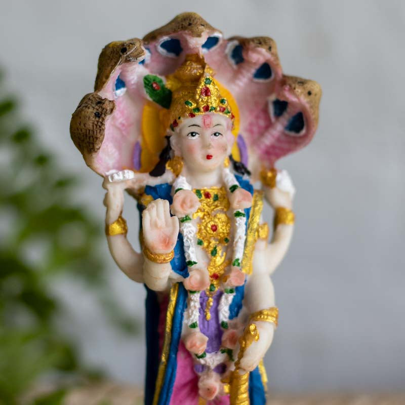 Enfeite / Estatueta Vishnu Hindu 15cm | Presentes divindade,elas,estatuetas,hindu,vishnu