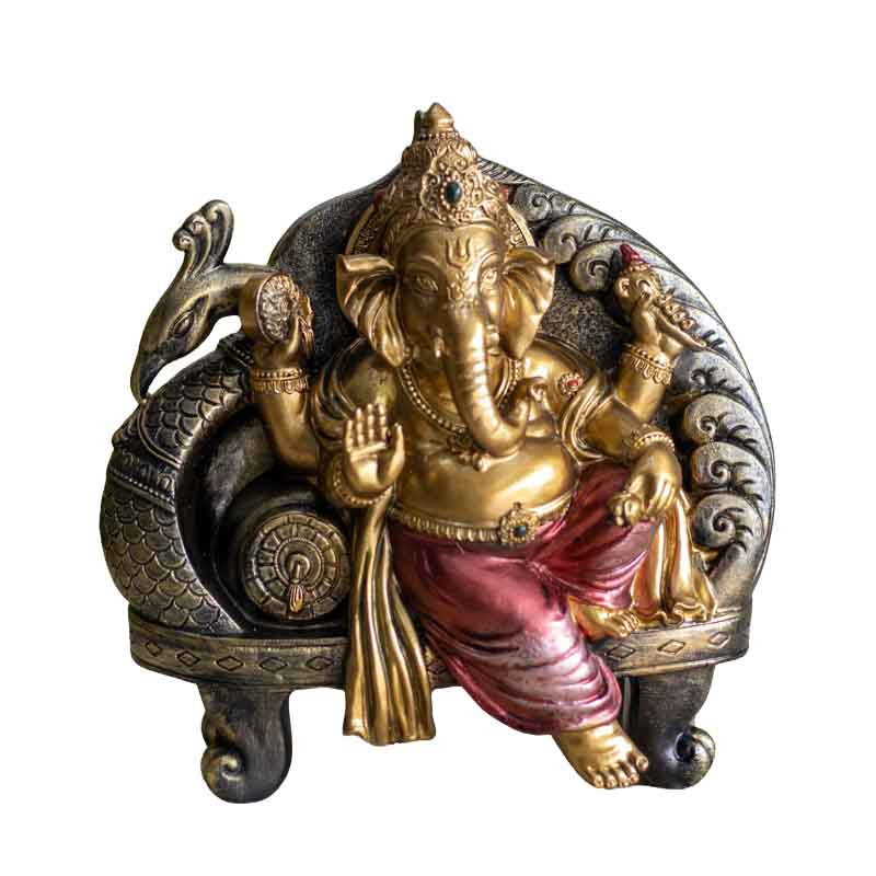 Enfeite Deus Hindu Ganesha em Resina 20cm divindade,estatuetas,ganesh,hindu,unisex