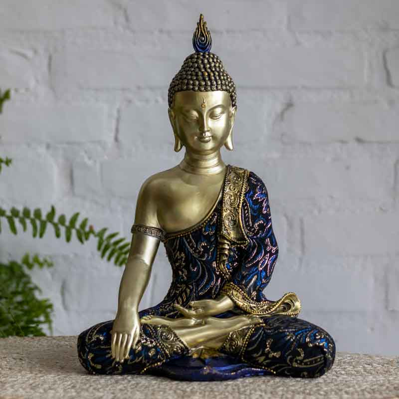 Estatueta Decorativa Buda Thai Zen 34cm buda,budismo,estatuetas,misticos,oriental,unisex